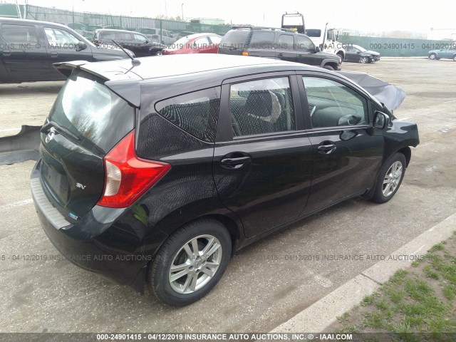 3N1CE2CP8EL430035 - 2014 NISSAN VERSA NOTE S/S PLUS/SV/SL BLACK photo 4