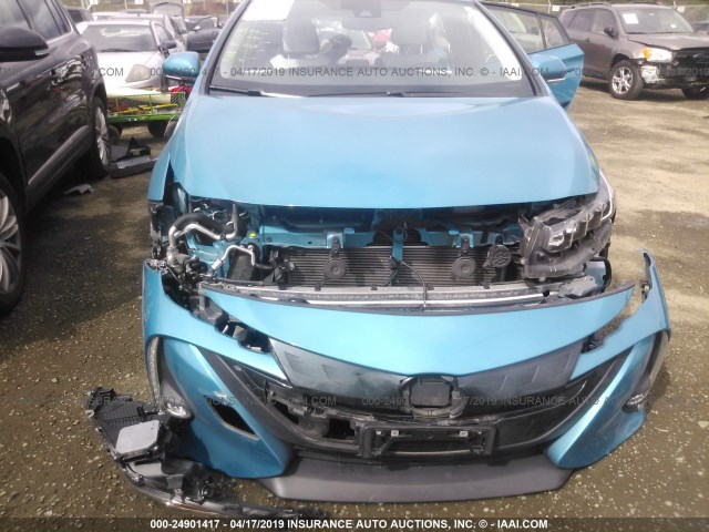 JTDKARFP7H3003924 - 2017 TOYOTA PRIUS PRIME  BLUE photo 6