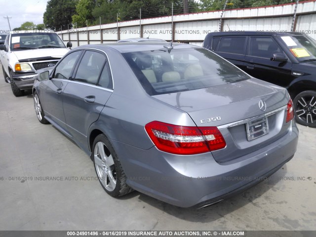 WDDHF5GB2BA431660 - 2011 MERCEDES-BENZ E 350 GRAY photo 3