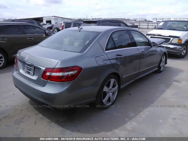 WDDHF5GB2BA431660 - 2011 MERCEDES-BENZ E 350 GRAY photo 4