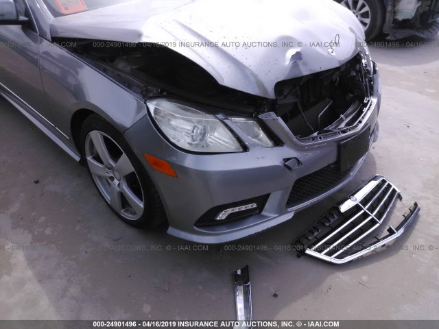 WDDHF5GB2BA431660 - 2011 MERCEDES-BENZ E 350 GRAY photo 6