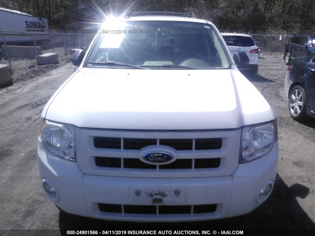 1FMCU59399KC41581 - 2009 FORD ESCAPE HYBRID WHITE photo 6