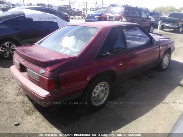 1FACP41M8PF171884 - 1993 FORD MUSTANG LX RED photo 4