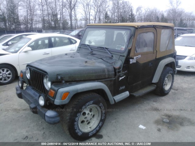 1J4FY19S7WP778190 - 1998 JEEP WRANGLER / TJ SPORT GREEN photo 2