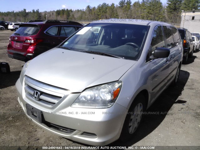 5FNRL38276B018625 - 2006 HONDA ODYSSEY LX GRAY photo 2