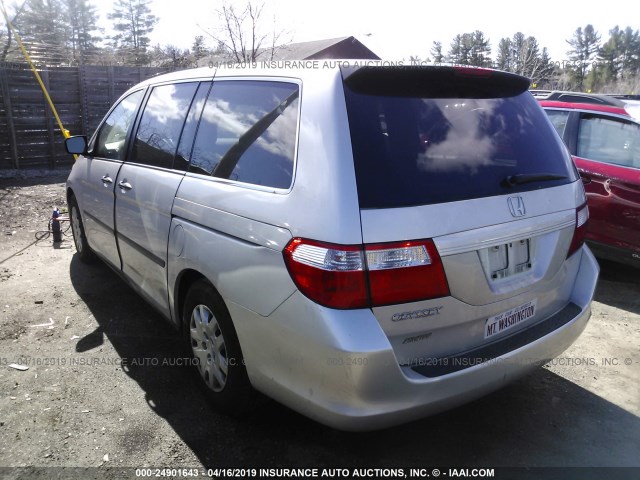 5FNRL38276B018625 - 2006 HONDA ODYSSEY LX GRAY photo 3