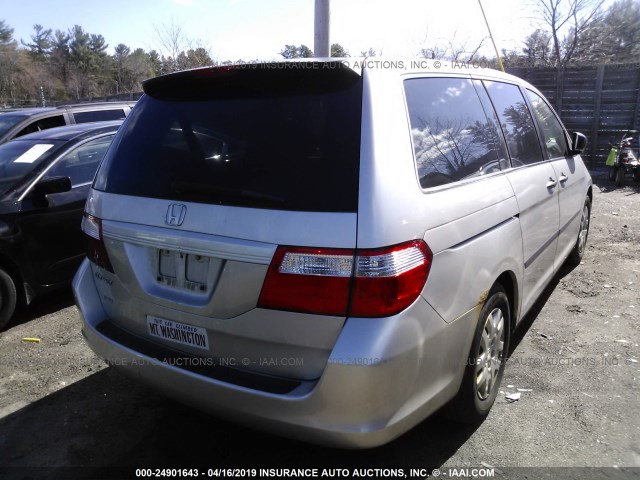 5FNRL38276B018625 - 2006 HONDA ODYSSEY LX GRAY photo 4