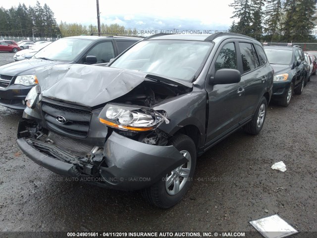 5NMSG13D49H271763 - 2009 HYUNDAI SANTA FE GLS GRAY photo 2