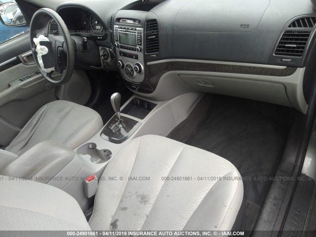 5NMSG13D49H271763 - 2009 HYUNDAI SANTA FE GLS GRAY photo 5