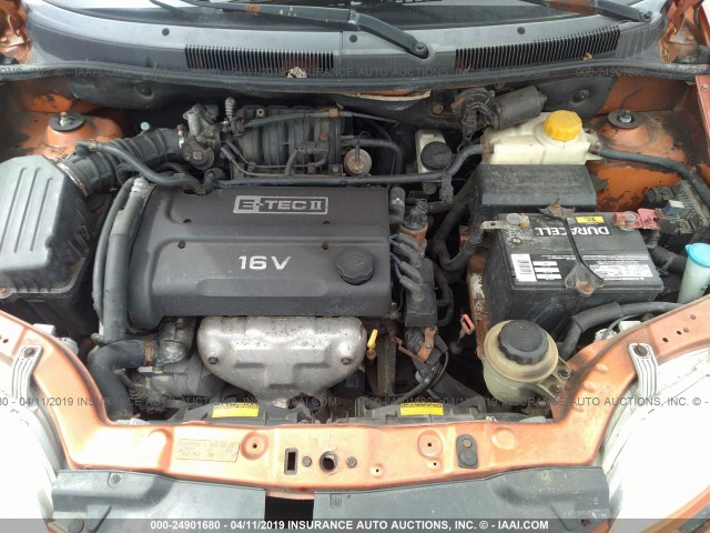 KL1TJ62694B277455 - 2004 CHEVROLET AVEO LS ORANGE photo 10