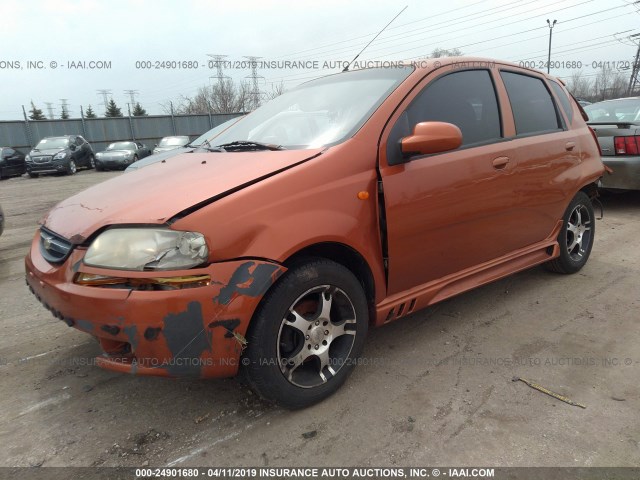 KL1TJ62694B277455 - 2004 CHEVROLET AVEO LS ORANGE photo 2