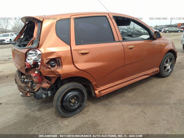 KL1TJ62694B277455 - 2004 CHEVROLET AVEO LS ORANGE photo 4