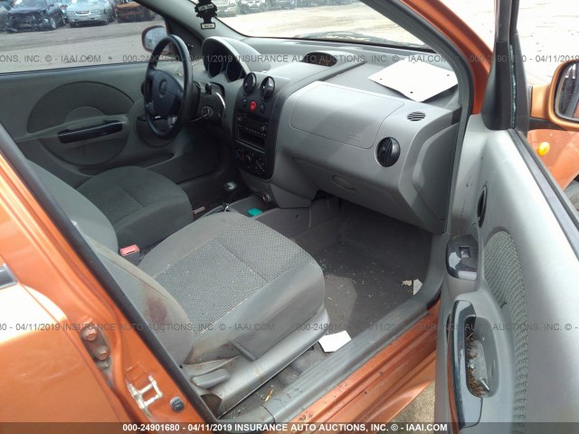 KL1TJ62694B277455 - 2004 CHEVROLET AVEO LS ORANGE photo 5