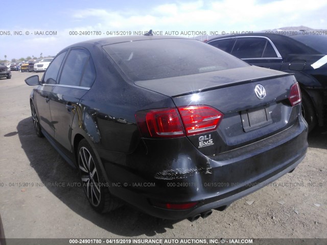 3VW5T7AJ3DM289470 - 2013 VOLKSWAGEN JETTA GLI BLACK photo 3