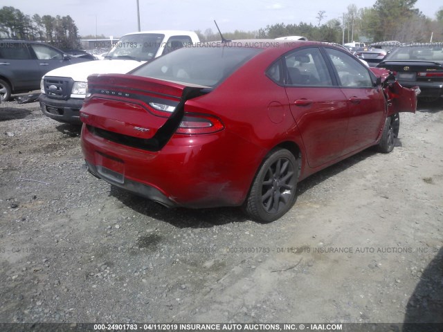 1C3CDFBHXDD648908 - 2013 DODGE DART SXT RED photo 4