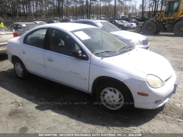 1B3ES46C8YD705434 - 2000 DODGE NEON ES WHITE photo 1