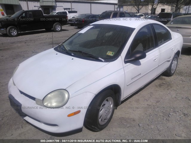 1B3ES46C8YD705434 - 2000 DODGE NEON ES WHITE photo 2