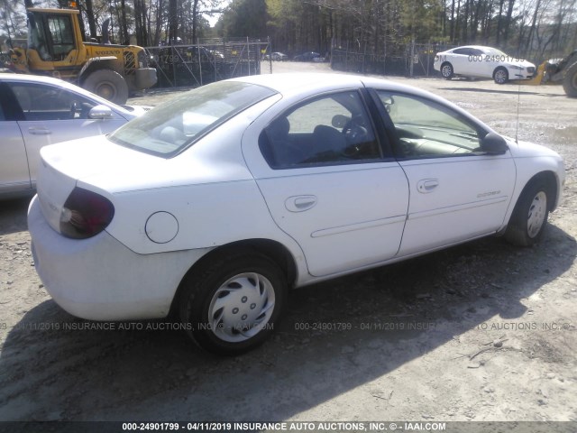 1B3ES46C8YD705434 - 2000 DODGE NEON ES WHITE photo 4