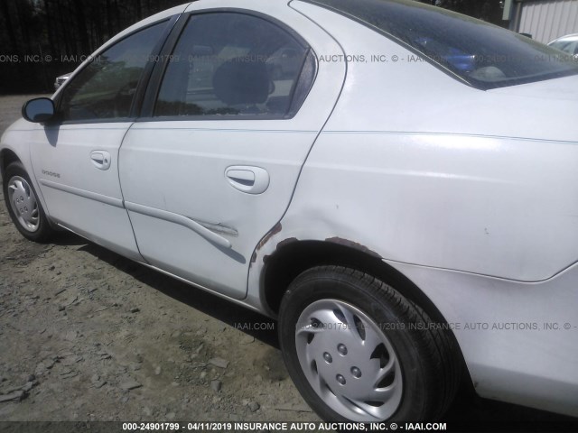 1B3ES46C8YD705434 - 2000 DODGE NEON ES WHITE photo 6