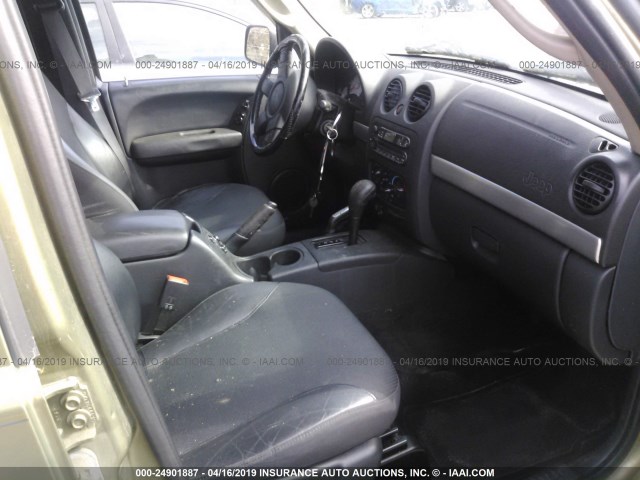 1J4GL38K72W331844 - 2002 JEEP LIBERTY RENEGADE GREEN photo 5