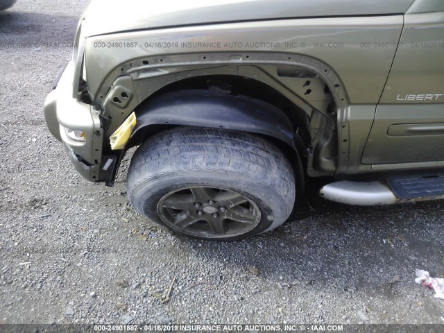 1J4GL38K72W331844 - 2002 JEEP LIBERTY RENEGADE GREEN photo 6