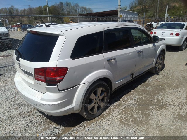 3D4GH57V79T143326 - 2009 DODGE JOURNEY SXT WHITE photo 4