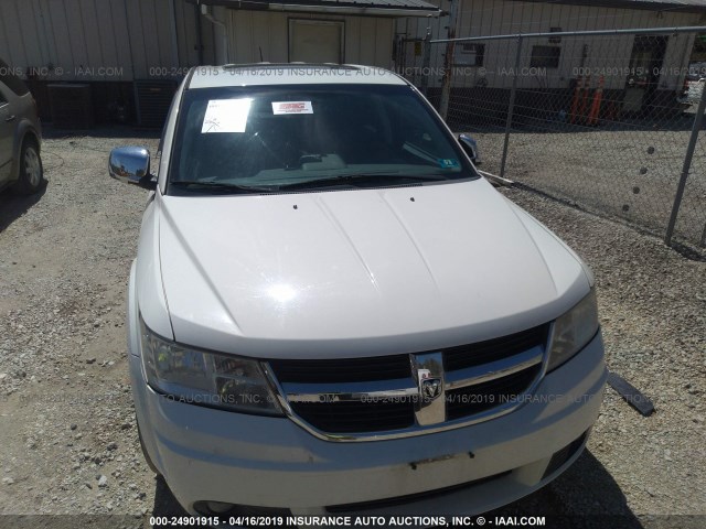 3D4GH57V79T143326 - 2009 DODGE JOURNEY SXT WHITE photo 6