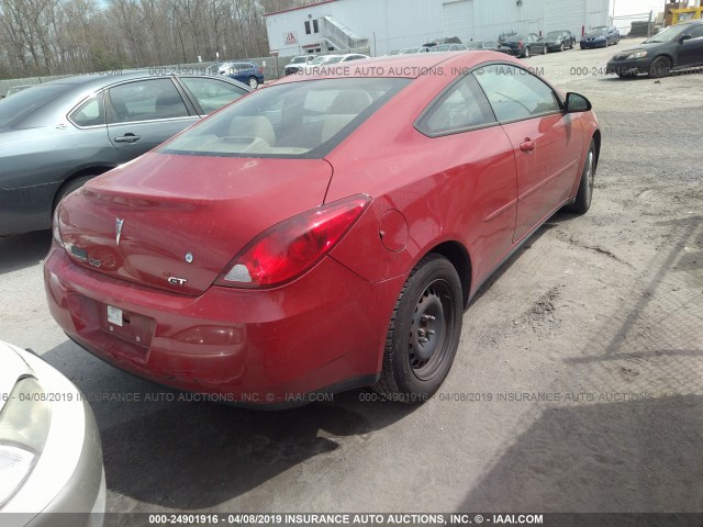 1G2ZH158464142216 - 2006 PONTIAC G6 GT RED photo 4