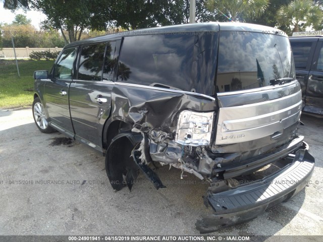 2FMHK6D84KBA03237 - 2019 FORD FLEX LIMITED GRAY photo 3