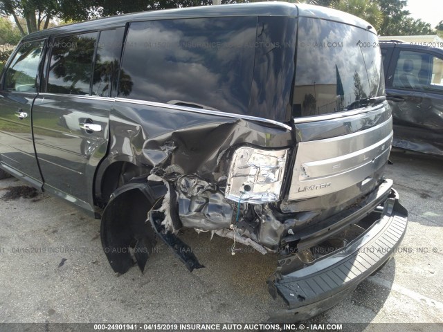 2FMHK6D84KBA03237 - 2019 FORD FLEX LIMITED GRAY photo 6