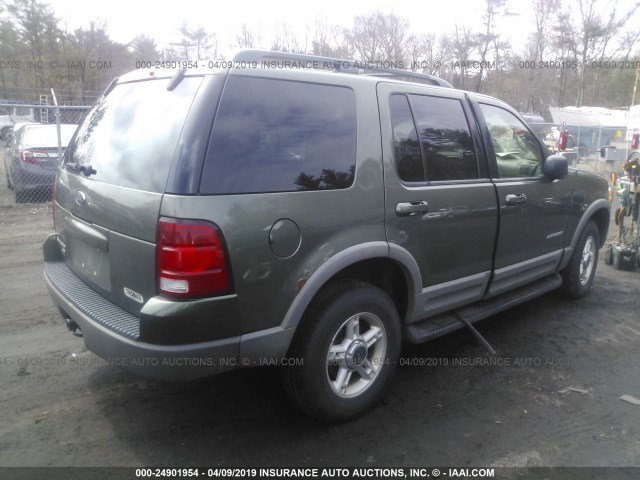 1FMZU73K92UD60313 - 2002 FORD EXPLORER XLT GREEN photo 4