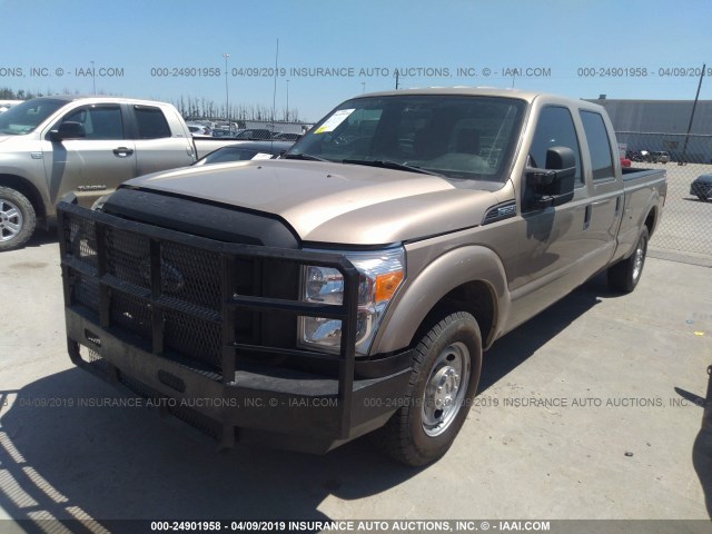 1FT7W2A64CEB81557 - 2012 FORD F250 SUPER DUTY GOLD photo 2