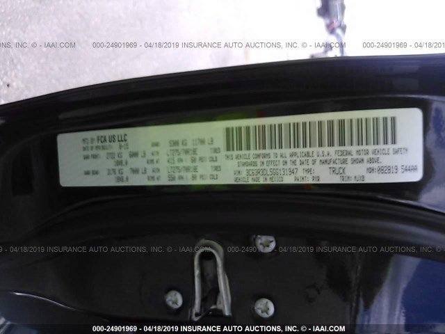 3C63R3DL5GG131947 - 2016 RAM 3500 SLT BLACK photo 9