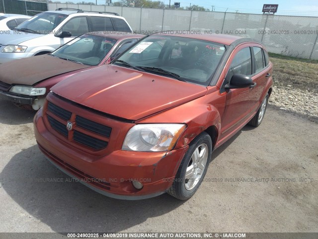 1B3HB48B57D127972 - 2007 DODGE CALIBER SXT ORANGE photo 2