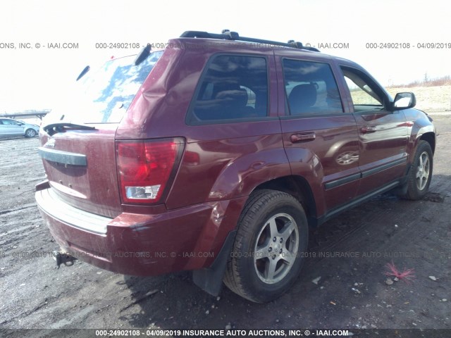 1J8GR48K57C632446 - 2007 JEEP GRAND CHEROKEE LAREDO/COLUMBIA/FREEDOM RED photo 4