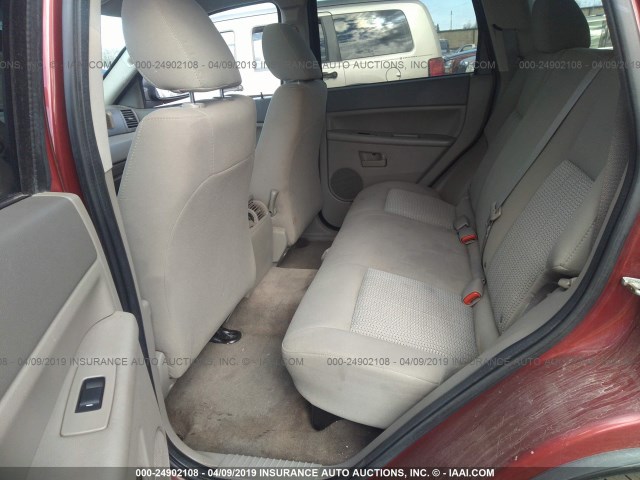 1J8GR48K57C632446 - 2007 JEEP GRAND CHEROKEE LAREDO/COLUMBIA/FREEDOM RED photo 8