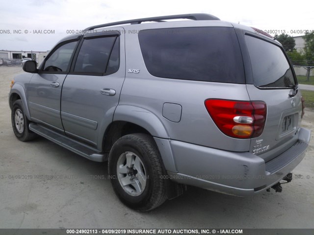 5TDBT44A34S218334 - 2004 TOYOTA SEQUOIA SR5 GRAY photo 3