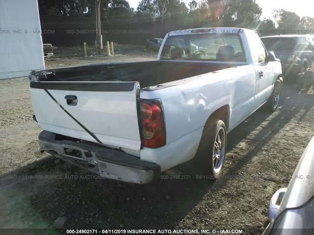 1GCEC14V05Z358887 - 2005 CHEVROLET SILVERADO C1500 WHITE photo 4