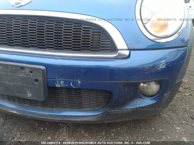 WMWMM33588TP87902 - 2008 MINI COOPER S CLUBMAN BLUE photo 6