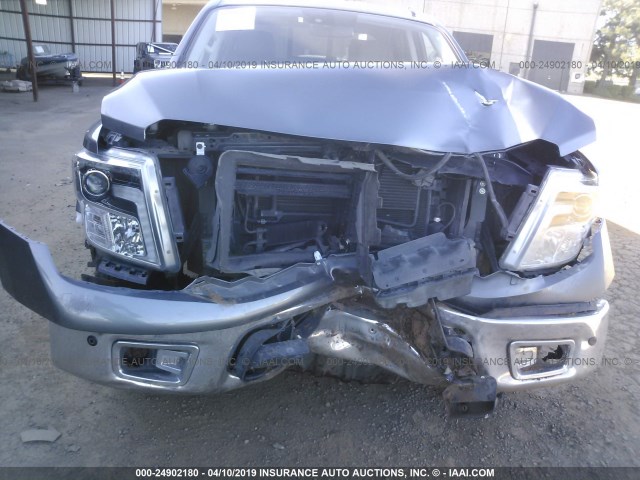 1N6AA1E57JN528308 - 2018 NISSAN TITAN SV/SL/PRO-4X/PLAT RES GRAY photo 6