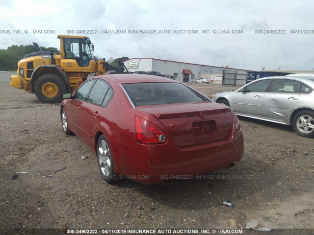 1N4BA41E65C839010 - 2005 NISSAN MAXIMA SE/SL RED photo 3