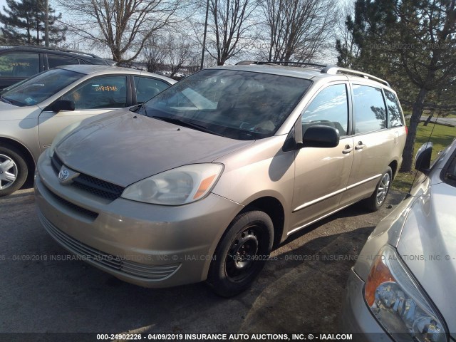 5TDZA23C04S098939 - 2004 TOYOTA SIENNA CE/LE GOLD photo 2