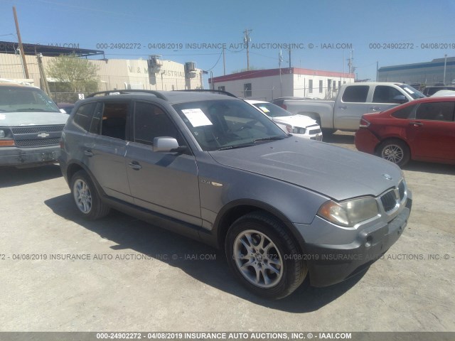 WBXPA73454WB28861 - 2004 BMW X3 2.5I SILVER photo 1