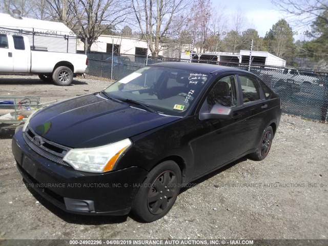 1FAHP34N38W105572 - 2008 FORD FOCUS S/SE BLACK photo 2