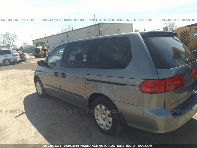 2HKRL1856YH571883 - 2000 HONDA ODYSSEY LX GRAY photo 3