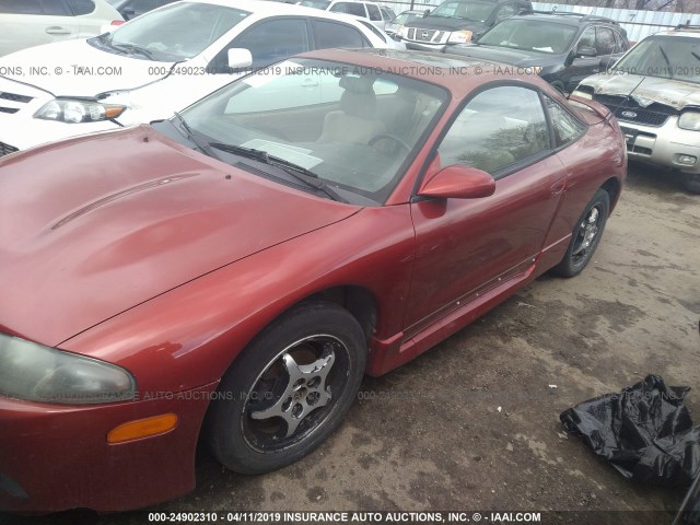 4A3AK44Y5VE191301 - 1997 MITSUBISHI ECLIPSE GS MAROON photo 2