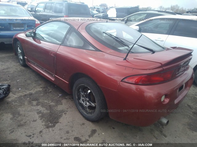 4A3AK44Y5VE191301 - 1997 MITSUBISHI ECLIPSE GS MAROON photo 3