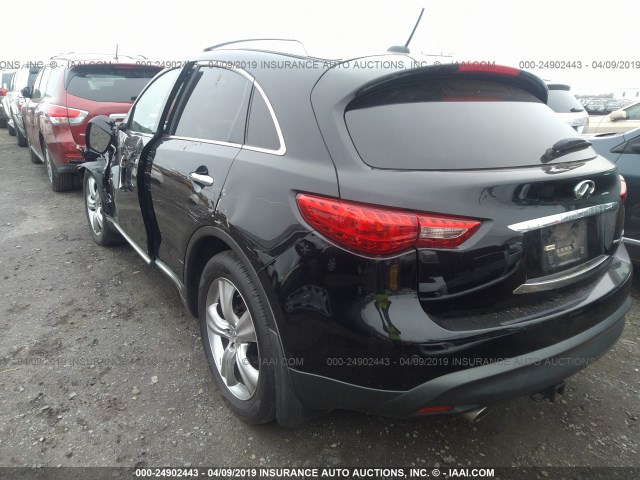 JNRAS18W29M151070 - 2009 INFINITI FX35 BLACK photo 3