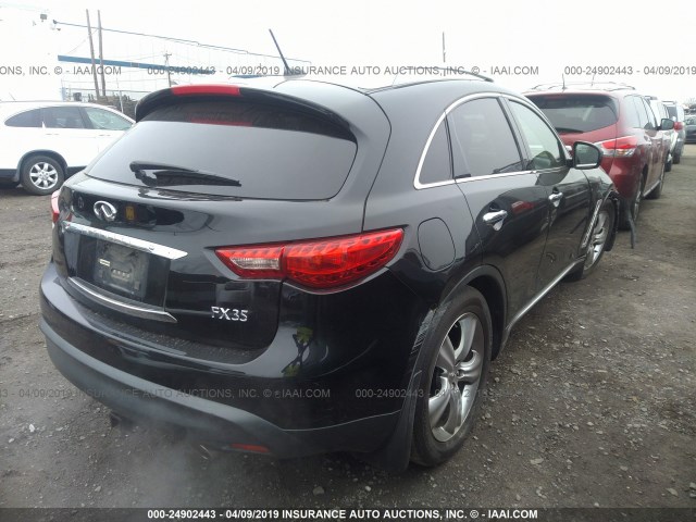 JNRAS18W29M151070 - 2009 INFINITI FX35 BLACK photo 4