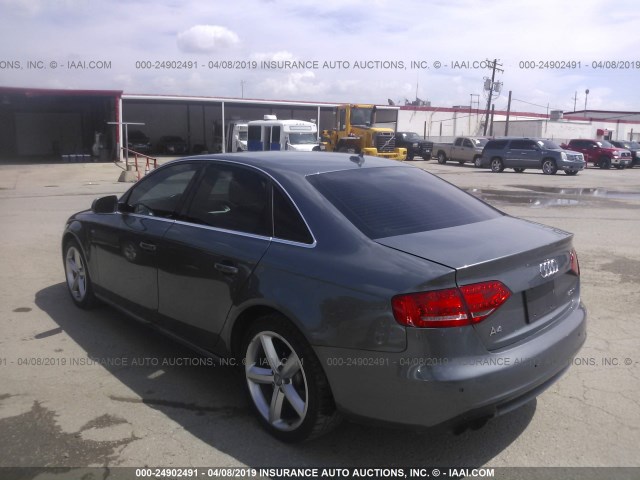 WAUEFAFL0CN021222 - 2012 AUDI A4 PREMIUM PLUS GRAY photo 3